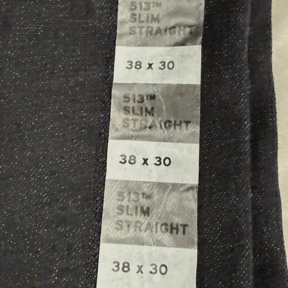 Levi's 513 Slim Straight Jeans Mens 38x30 Bastion Dark Wash Denim - Picture 3 of 8